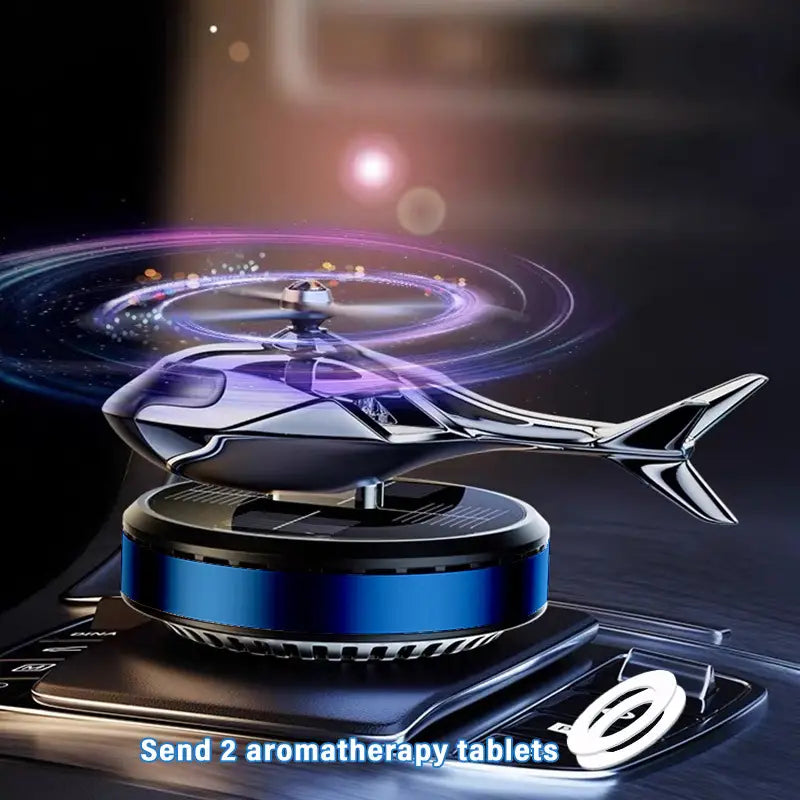 Solar Powered Helicopter Air Freshener BLUE