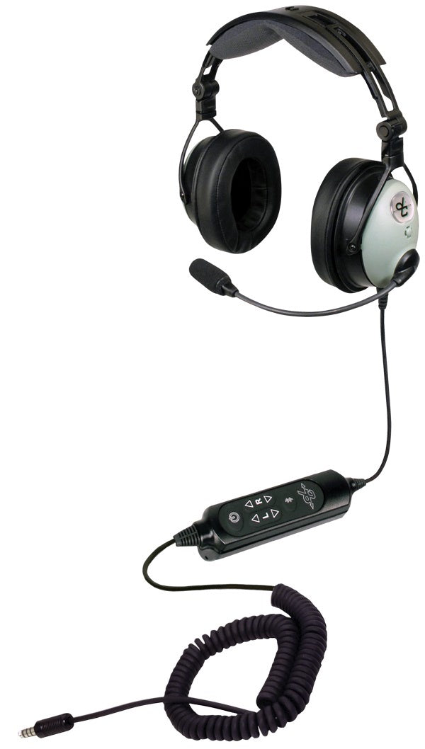 David Clark DC ONE-XH ENC Headset with Bluetooth - Coil Cord - U174 Helicopter Plug