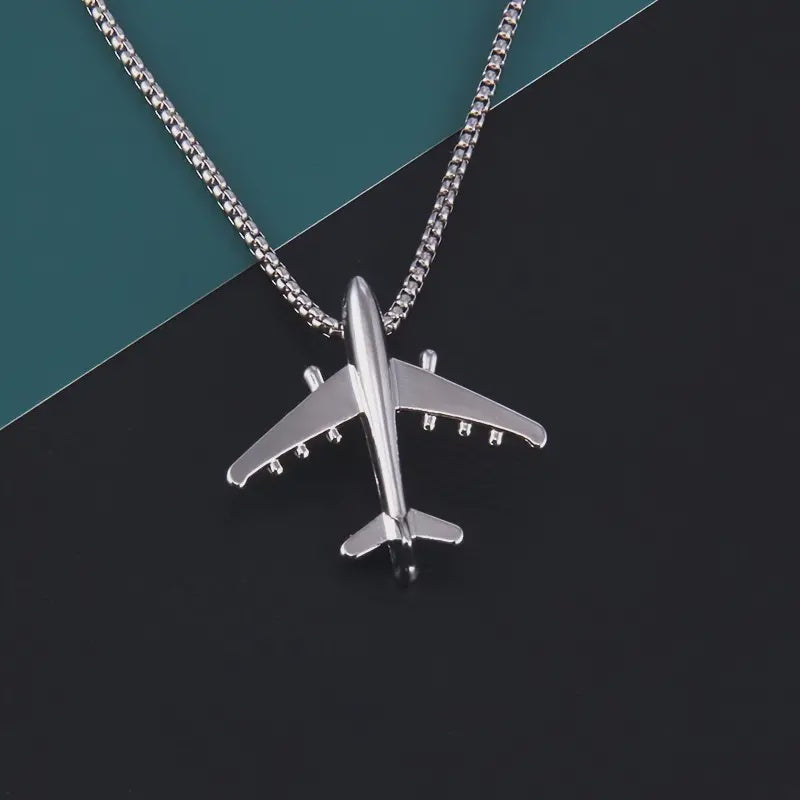 Airliner Pendant with Stainless Steel Chain