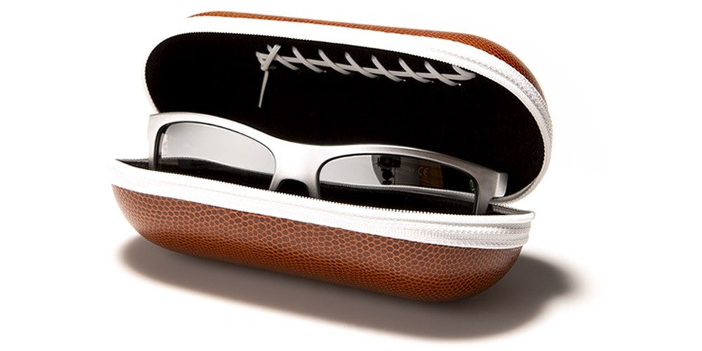 Football Faux Leather Zipper Sunglasses Cases