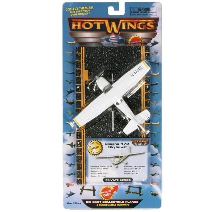 Hot Wings Cessna 172 Die Cast Aircraft with Connectible Runway